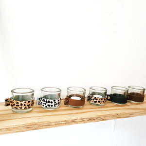 Glazen waxinelichtjeshouder